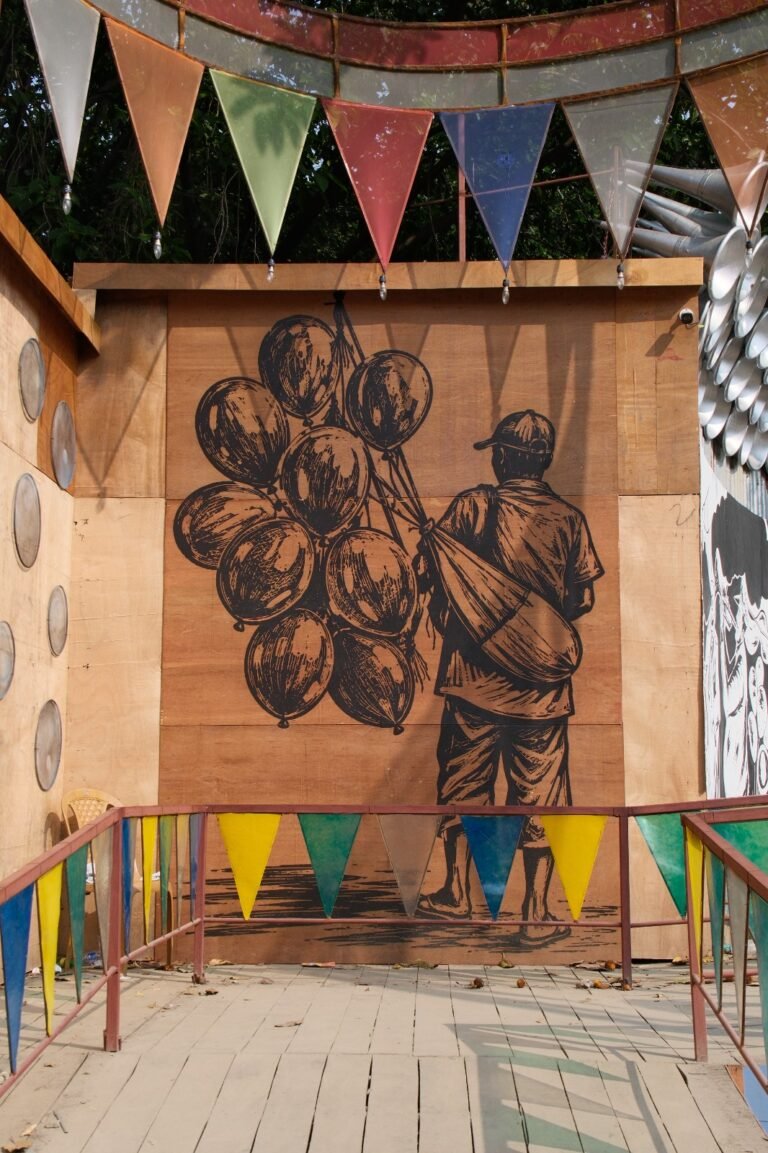 Sketches at a Durga Puja Pandal